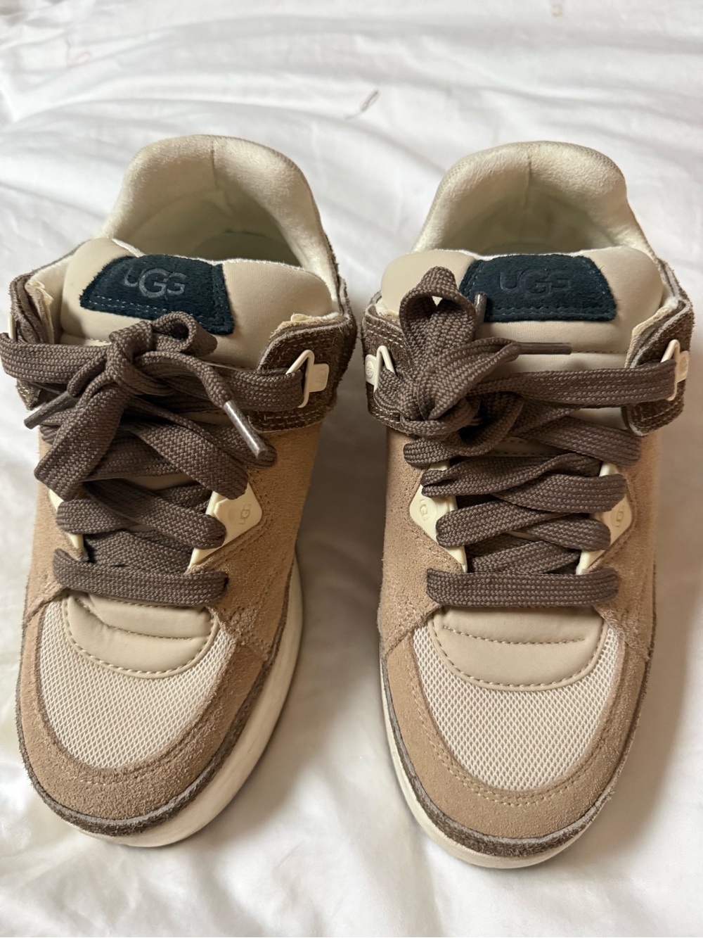 UGG Women's Tan & Brown Suede Mesh Sneakers